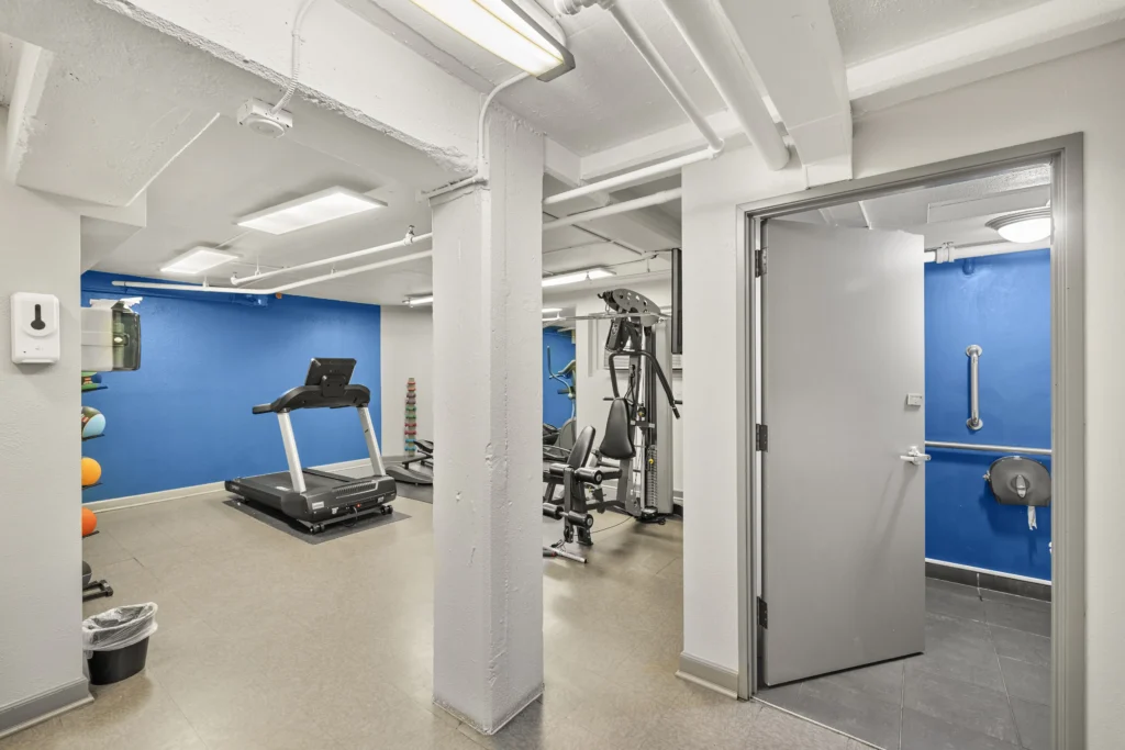 Fitness center with cardio machines and multi cable station
