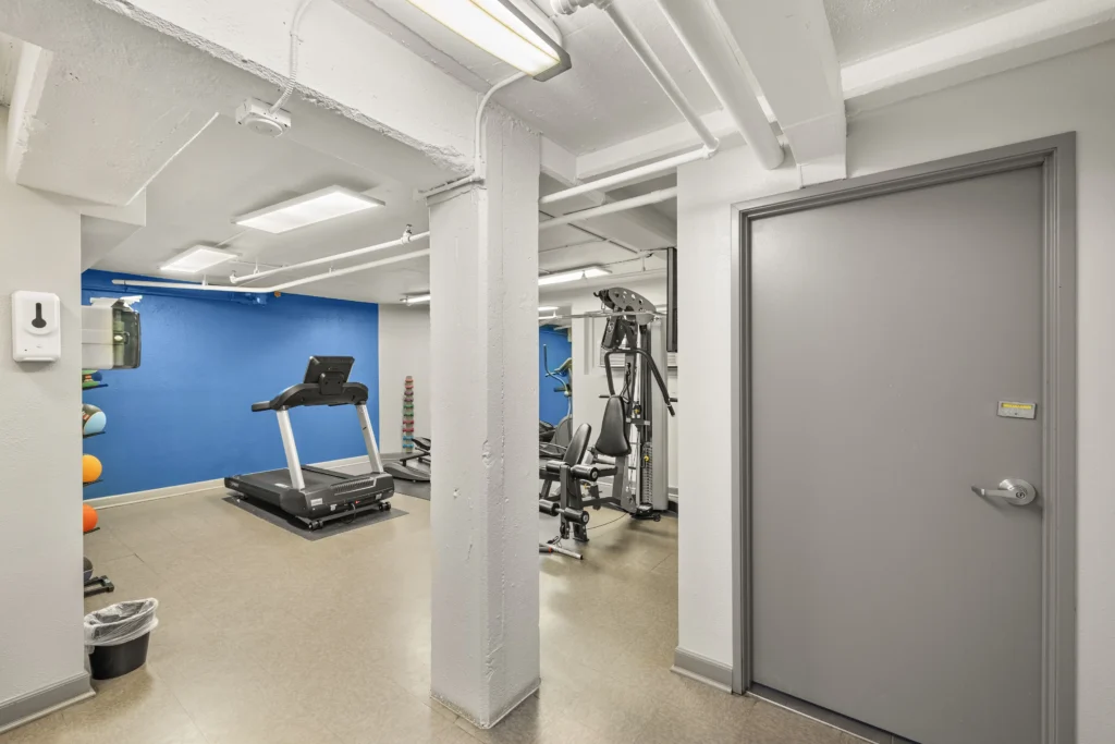 Fitness center with cardio machines and multi cable station